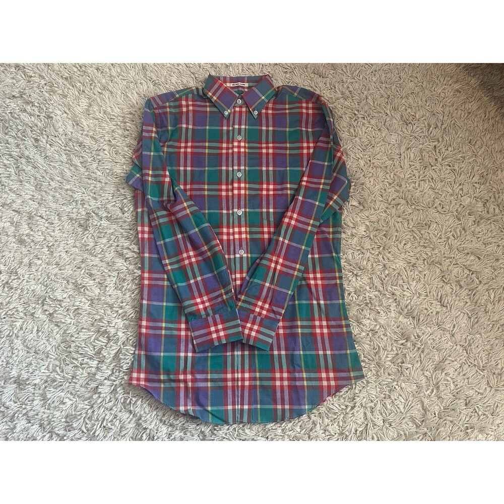 NWOT Vintage Weekender Plaid By Bud Berma Button Up Shirt Men’s Small
